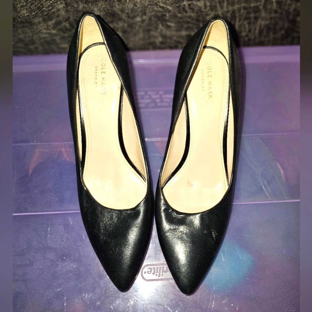 Cole Haan Black Leather Heels
